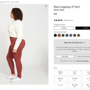 Universal Standard New in Package Roya Legging 27 inch - Burnt Red